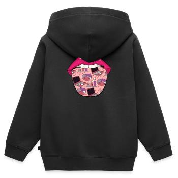 Data Science Data Analyst Lippen - Kinder Premium Organic Zip Hoodie - Schwarz - Hinten - AI Model Kid Male (0cm)