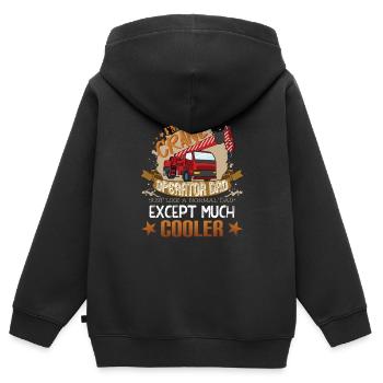 Crane operator crane gift - Kids Premium Organic Zip-up Hoodie - black - Back - AI Model Kid Male (0cm)