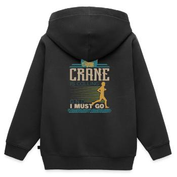 Crane operator crane gift - Kids Premium Organic Zip-up Hoodie - black - Back - AI Model Kid Male (0cm)