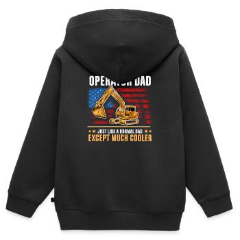 Crane operator crane gift - Kids Premium Organic Zip-up Hoodie - black - Back - AI Model Kid Male (0cm)