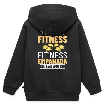 Empanada Argentinien Teigtasche Spanien - Kinder Premium Organic Zip Hoodie - Schwarz - Hinten - AI Model Kid Male (0cm)