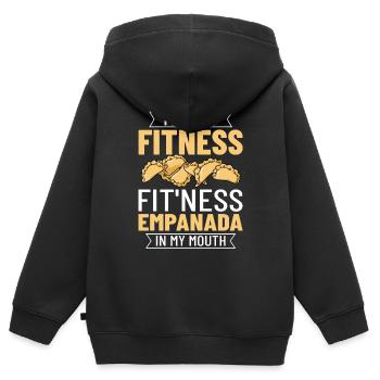 Empanada Argentinien Teigtasche Spanien - Kinder Premium Organic Zip Hoodie - Schwarz - Hinten - AI Model Kid Male (0cm)