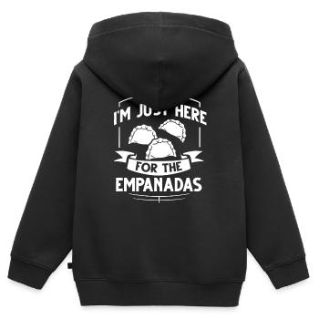 Empanada Argentinien Teigtasche Spanien - Kinder Premium Organic Zip Hoodie - Schwarz - Hinten - AI Model Kid Male (0cm)