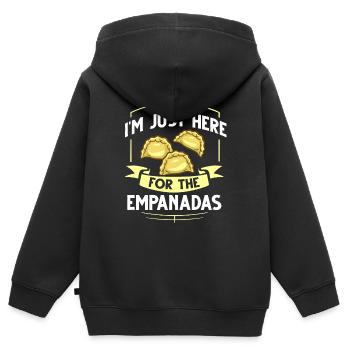 Empanada Argentinien Teigtasche Spanien - Kinder Premium Organic Zip Hoodie - Schwarz - Hinten - AI Model Kid Male (0cm)