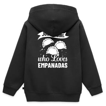Empanada Argentinien Teigtasche Spanien - Kinder Premium Organic Zip Hoodie - Schwarz - Hinten - AI Model Kid Male (0cm)