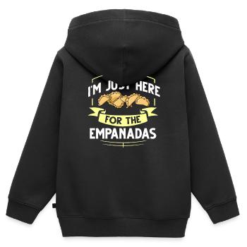 Empanada Argentinien Teigtasche Spanien - Kinder Premium Organic Zip Hoodie - Schwarz - Hinten - AI Model Kid Male (0cm)