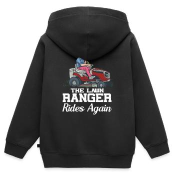 Le garde forestier conduit à nouveau la tonte de la fête des pères - Sweat Premium à capuche zippé enfant bio - noir - Dos - AI Model Kid Male (0cm)