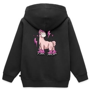 Inlineskating Inlineskater Geschenk - Kinder Premium Organic Zip Hoodie - Schwarz - Hinten - AI Model Kid Male (0cm)