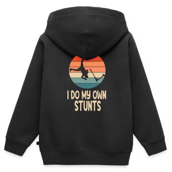 Scooter Scooter Scooter Cadeau - Sweat Premium à capuche zippé enfant bio - noir - Dos - AI Model Kid Male (0cm)
