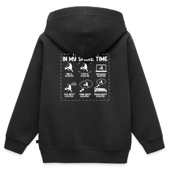 Scooter Scooter Scooter Cadeau - Sweat Premium à capuche zippé enfant bio - noir - Dos - AI Model Kid Male (0cm)