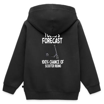 Scooter Scooter Scooter Cadeau - Sweat Premium à capuche zippé enfant bio - noir - Dos - AI Model Kid Male (0cm)