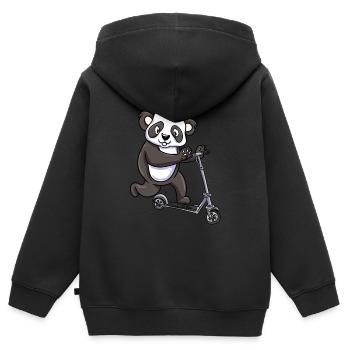 Scooter Scooter Scooter Cadeau - Sweat Premium à capuche zippé enfant bio - noir - Dos - AI Model Kid Male (0cm)