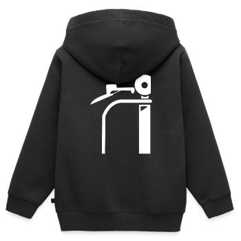 Scooter Scooter Scooter Cadeau - Sweat Premium à capuche zippé enfant bio - noir - Dos - AI Model Kid Male (0cm)