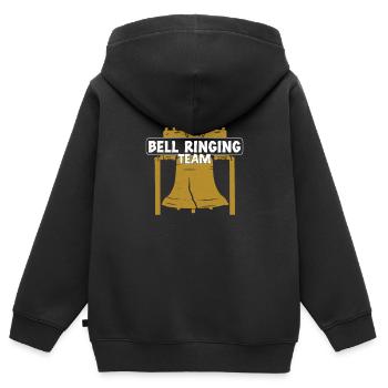 Awesome Bell Ringing Hobby For Bell Ringing Team - Kids Premium Organic Zip-up Hoodie - black - Back - AI Model Kid Male (0cm)