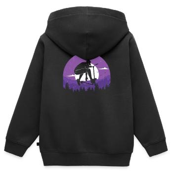 Scooter Scooter Scooter Cadeau - Sweat Premium à capuche zippé enfant bio - noir - Dos - AI Model Kid Male (0cm)