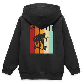Scooter Scooter Scooter Cadeau - Sweat Premium à capuche zippé enfant bio - noir - Dos - AI Model Kid Male (0cm)