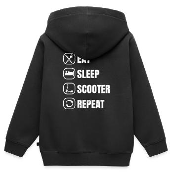 Scooter Scooter Scooter Cadeau - Sweat Premium à capuche zippé enfant bio - noir - Dos - AI Model Kid Male (0cm)