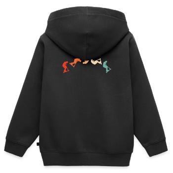 Scooter Scooter Scooter Cadeau - Sweat Premium à capuche zippé enfant bio - noir - Dos - AI Model Kid Male (0cm)