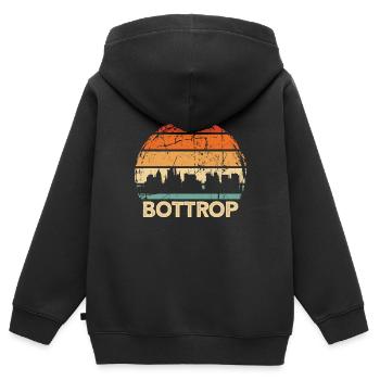 Bottrop - Sweat Premium à capuche zippé enfant bio - noir - Dos - AI Model Kid Male (0cm)