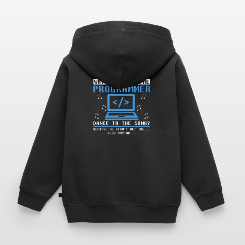 Developer Coder Programmer Comic Coding Kids Premium Organic Zip-up Hoodie