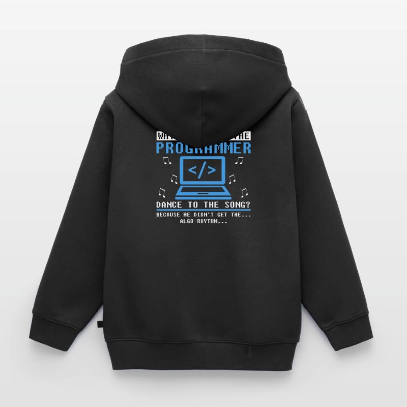 Developer Coder Programmer Comic Coding Kids Premium Organic Zip-up Hoodie
