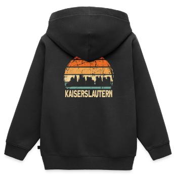 Kaiserslautern - Kinder Premium Organic Zip Hoodie - Schwarz - Hinten - AI Model Kid Male (0cm)