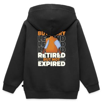 Fleischer Metzger Schlachter Im Ruhestand - Kinder Premium Organic Zip Hoodie - Schwarz - Hinten - AI Model Kid Male (0cm)
