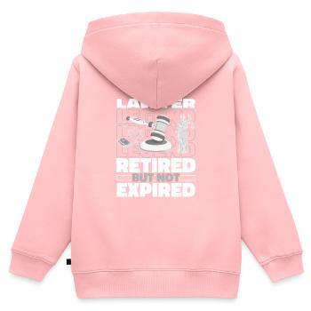 Anwalt Jurist Jura Rentner - Kinder Premium Organic Zip Hoodie - Rosa - Hinten - AI Model Kid Female (0cm)