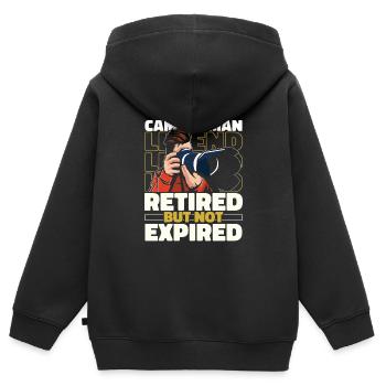 Kameramann Im Ruhestand - Kinder Premium Organic Zip Hoodie - Schwarz - Hinten - AI Model Kid Male (0cm)