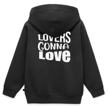 Les amoureux vont aimer - Sweat Premium à capuche zippé enfant bio - noir - Dos - AI Model Kid Male (0cm)