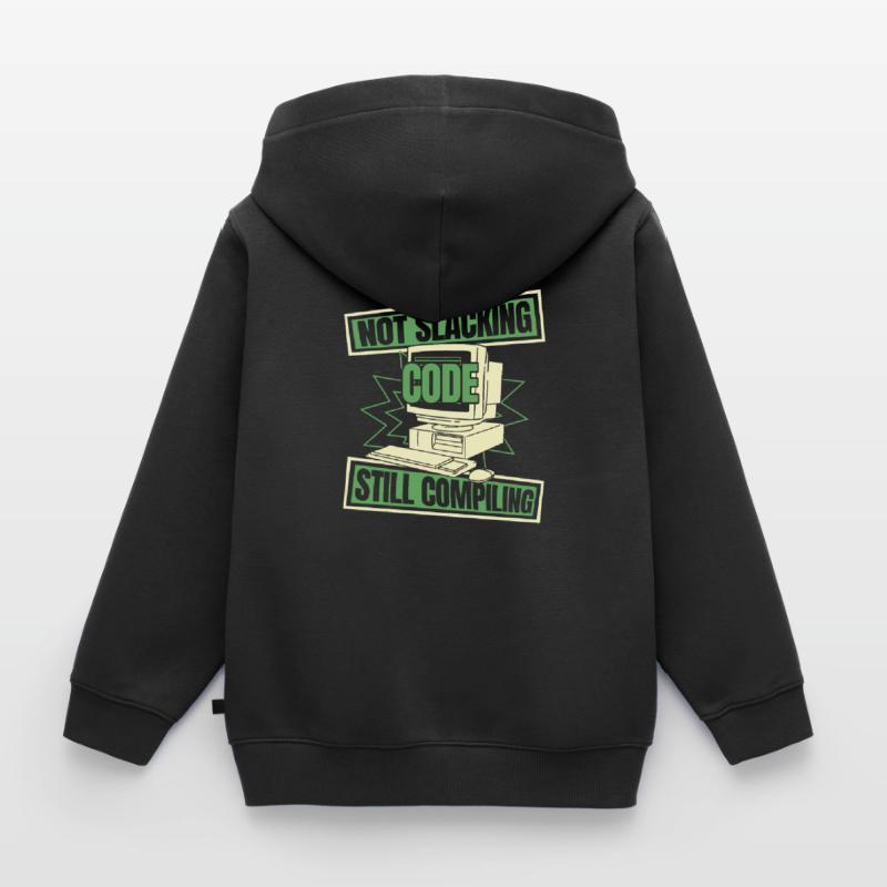 Developer Coder Programmer Slacken Kids Premium Organic Zip-up Hoodie