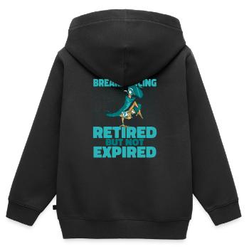 Breakdance Breakdancer Breakdancing Pensioner - Kids Premium Organic Zip-up Hoodie - black - Back - AI Model Kid Male (0cm)