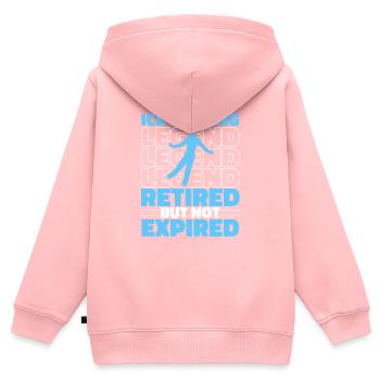 Schlittschuhlaufen Rentner - Kinder Premium Organic Zip Hoodie - Rosa - Hinten - AI Model Kid Female (0cm)