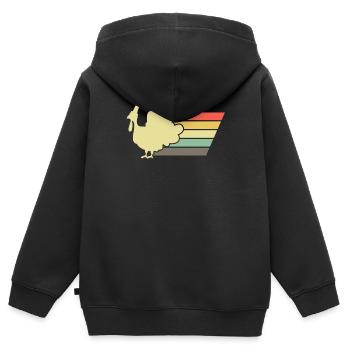 Action de grâce - Sweat Premium à capuche zippé enfant bio - noir - Dos - AI Model Kid Male (0cm)