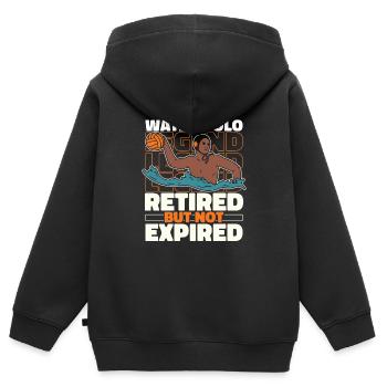Wasserball Wasserballer Im Ruhestand - Kinder Premium Organic Zip Hoodie - Schwarz - Hinten - AI Model Kid Male (0cm)