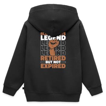 Antirassismus Black Rights Im Ruhestand - Kinder Premium Organic Zip Hoodie - Schwarz - Hinten - AI Model Kid Male (0cm)