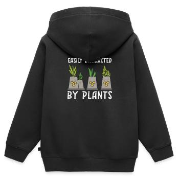Nuklearingenieur lässt sich leicht von der - Kinder Premium Organic Zip Hoodie - Schwarz - Hinten - AI Model Kid Male (0cm)