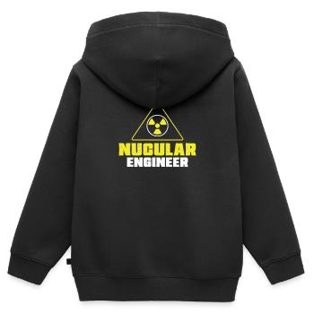 Nuklearingenieur Nuklearingenieur Lustige - Kinder Premium Organic Zip Hoodie - Schwarz - Hinten - AI Model Kid Male (0cm)