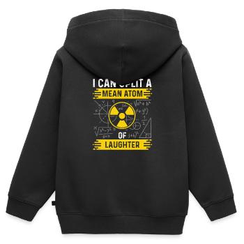 Ein Nuklearingenieur hat ein mittelbares Atom der - Kinder Premium Organic Zip Hoodie - Schwarz - Hinten - AI Model Kid Male (0cm)