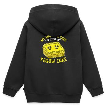 Nuklearingenieur The Yellowcake Funny Radiation - Kinder Premium Organic Zip Hoodie - Schwarz - Hinten - AI Model Kid Male (0cm)