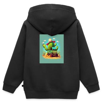 Cactus Plant Collectors Mexican Cactus Plant In A - Kinder Premium Organic Zip Hoodie - Schwarz - Hinten - AI Model Kid Male (0cm)