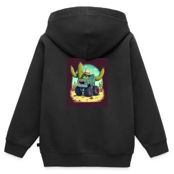 Cactus Plant Collectors Mexican Cactus Plant In A - Kinder Premium Organic Zip Hoodie - Schwarz - Hinten - AI Model Kid Male (0cm)