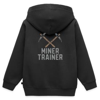 Engineer Mining Engineer - Kids Premium Organic Zip-up Hoodie - black - Back - AI Model Kid Male (0cm)