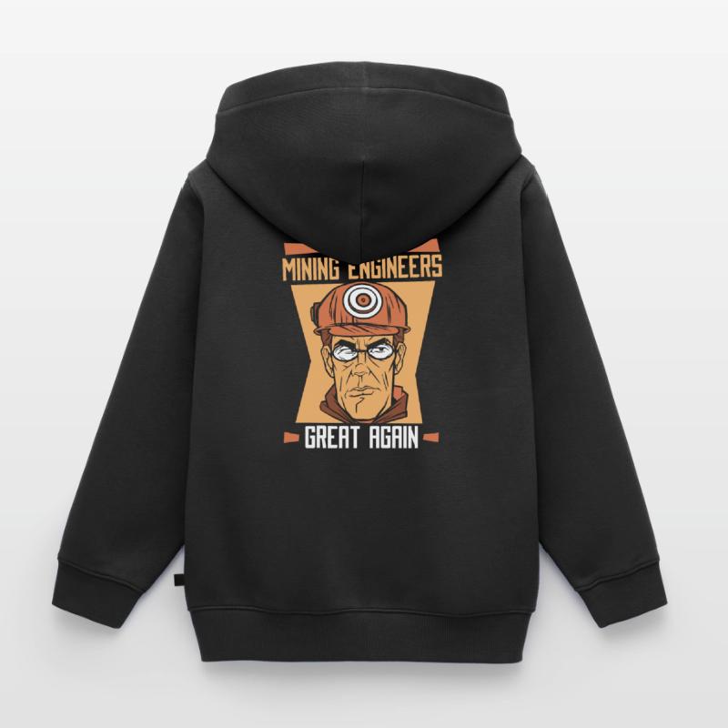 Engineer Super Mining Engineer Kids Premium Organic Zip-up Hoodie