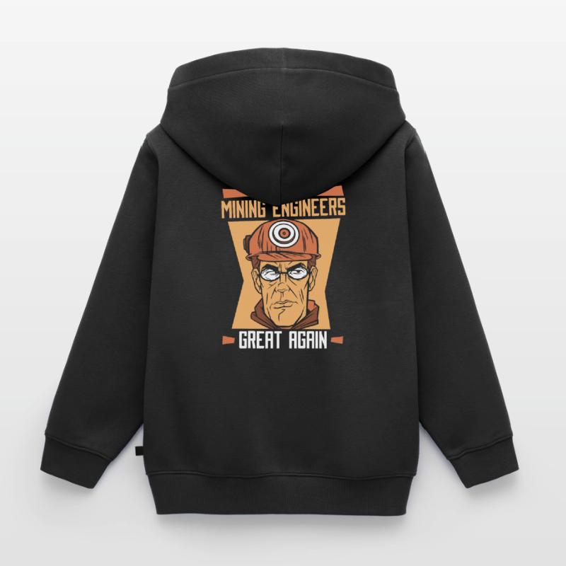 Engineer Super Mining Engineer Kids Premium Organic Zip-up Hoodie