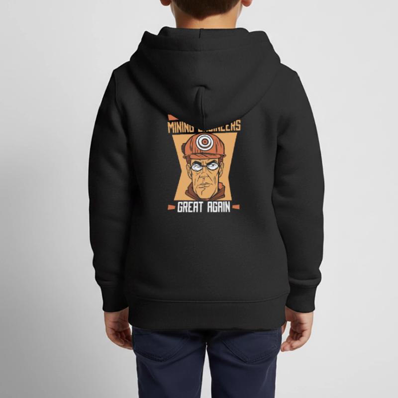 Engineer Super Mining Engineer Kids Premium Organic Zip-up Hoodie