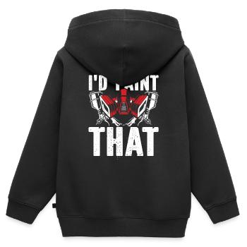 Maler Lackierer - Kinder Premium Organic Zip Hoodie - Schwarz - Hinten - AI Model Kid Male (0cm)