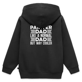 Maler Lackierer Vati - Kinder Premium Organic Zip Hoodie - Schwarz - Hinten - AI Model Kid Male (0cm)