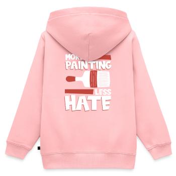 Maler Lackierer Kalt - Kinder Premium Organic Zip Hoodie - Rosa - Hinten - AI Model Kid Female (0cm)