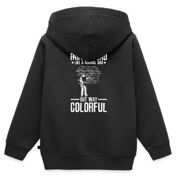 Maler Lackierer Vati - Kinder Premium Organic Zip Hoodie - Schwarz - Hinten - AI Model Kid Male (0cm)